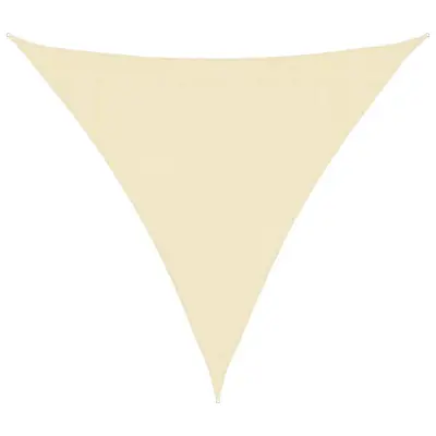 vidaXL Senčno Jadro HDPE Trikotno 3.6x3.6x3.6 m Kremne Barve