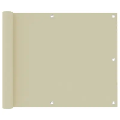 vidaXL Balkonsko platno krem 75x500 cm oksford blago