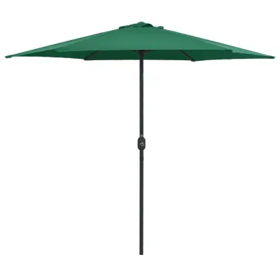 vidaXL Zunanji senčnik z aluminijastim drogom 270x246 cm zelen