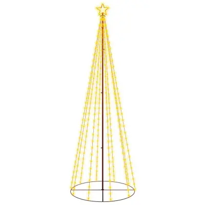 vidaXL Novoletna jelka stožec 310 toplo belih LED lučk 100x300 cm