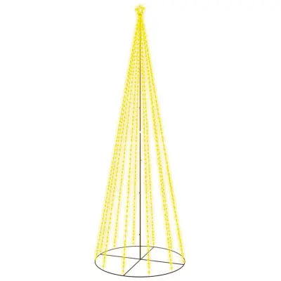vidaXL Novoletna jelka stožec 732 toplo belih LED lučk 160x500 cm