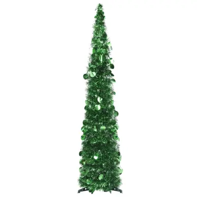 vidaXL Zložljiva umetna novoletna jelka zelena 120 cm PET