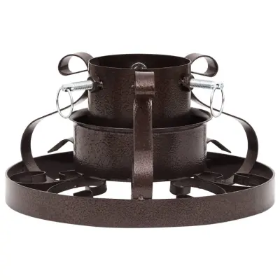 vidaXL Stojalo za novoletno jelko antično bakreno 29x29x15,5 cm