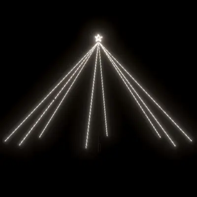 vidaXL LED božično drevo notranje/zunanja 800 LED hladno bela 5m