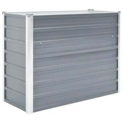 vidaXL Visoka greda iz pocinkanega jekla 100x40x77 cm sive barve