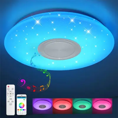 62W RGB LED glasbena stropna luč z možnostjo zatemnitve bluetooth zvočnik stropna luč pametni telefon APP IR daljinski upravljalnik