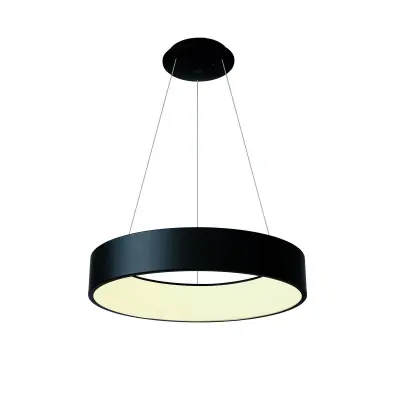 SCULPTORIS 800 Viseča svetilka LED 60W CCT Krožni obesek Moderna lučka za lestenec Dnevna soba Trgovina Kuhinja 230V 80cm ČRNA