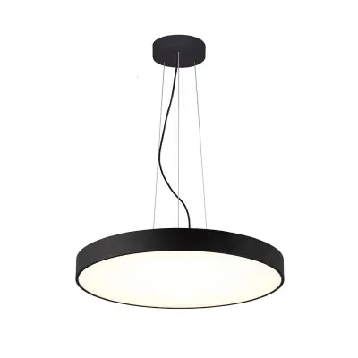 MENKAR 400 Viseča svetilka krog 40cm LED 43W svetilka GOR DOL moderno vzmetenje 2 svetlobni temperaturi pisarna kuhinjska miza 230V BARVA ČRNA