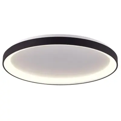 Merope 600 Moderna okrogla stropna svetilka LED CCT 42W 3000K 4000K stropna svetilka stenska svetilka kuhinjska pisarna vhodna 230V 58cm ČRNA BARVA