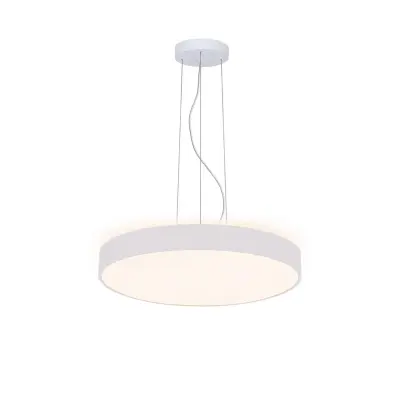 MENKAR 400 Viseča svetilka krog 40cm LED 43W svetilka GOR DOL moderno vzmetenje 2 svetlobni temperaturi pisarna kuhinjska miza 230V BELA BARVA