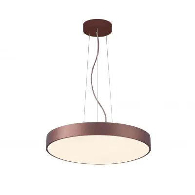 MENKAR 600 Viseča svetilka krog 60cm LED 65W svetilka GOR DOL moderno vzmetenje 2 svetlobni temperaturi dnevna soba kuhinjska miza 230V RJAVA BARVA