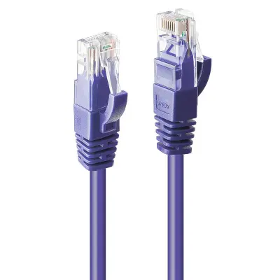 LINDY 48129 RJ45 omrežni kabel\, Patch kabel CAT 6 U/UTP 20.00 m vijolična  1 kos