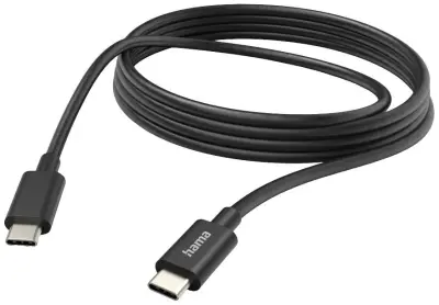 Hama USB polnilni kabel USB 2.0 USB-C® vtič\, USB-C® vtič 3.00 m črna  00201593