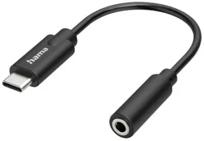 Hama USB 2.0 adapter [1x moški konektor USB-C® - 1x priključna doza za 3\,5 mm banana moški konektor]