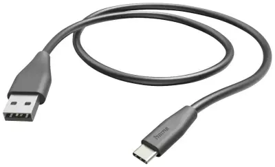 Hama USB polnilni kabel USB 2.0 USB-A vtič\, USB-C® vtič 1.50 m črna  00201595