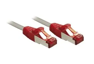 LINDY 47845 RJ45 omrežni kabel\, Patch kabel CAT 6 S/FTP 30.00 m siva  1 kos