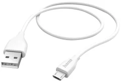 Hama USB polnilni kabel USB 2.0 USB-A vtič\, USB-mikro-B vtič 1.50 m bela  00201587