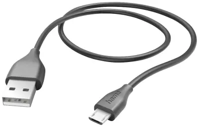 Hama USB polnilni kabel USB 2.0 USB-A vtič\, USB-mikro-B vtič 1.50 m črna  00201586