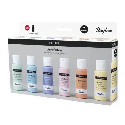 Akrilne barve, Pastel, set 6