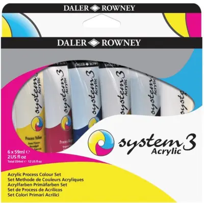 Akrilne barve set System3 Process 6x59ml