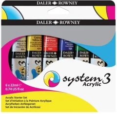Set akrilnih barv System 3, "Starter set" 6x22ml