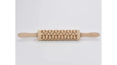 Valjar z vzorcem - srčki, 38cm