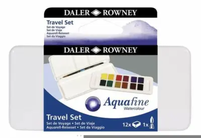Set akvarelnih barv Aquafine Travel set 12 + čopič