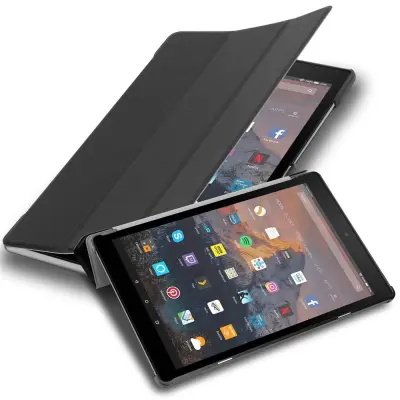 Cadorabo tablični ohišje, združljiv s Kindle v satenasti črni barvi - ultra tanek zaščitni pokrov z samodejnim zbujanjem in stojalo funkcijo