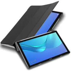 Ohišje tablete Cadorabo, združljiv s Huawei v satenasti črni barvi - ultra tanek zaščitni pokrov z samodejno budnostjo in stojalo funkcijo