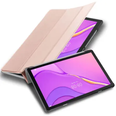 Ohišje tablete Cadorabo, združljiv s Huawei v pastelnem rose zlatu - ultra tanek zaščitni pokrov brez samodejnega zbujanja in funkcije stojala