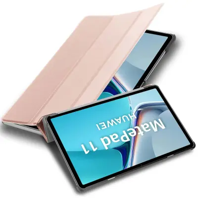 Ohišje tablete Cadorabo, združljiv s Huawei v pastelnem roza zlatu - ultra tanek zaščitni pokrov z samodejno budnostjo in stojalo funkcijo
