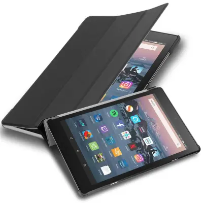 Cadorabo tablični ohišje, združljiv s Kindle v satenasti črni barvi - ultra tanek zaščitni pokrov z samodejnim zbujanjem in stojalo funkcijo