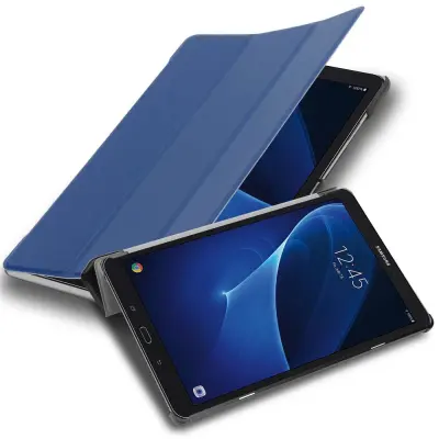 Ohišje tablete Cadorabo, združljiv s Samsungom v Jersey Temno modro - ultra tanek zaščitni pokrov z samodejno budnostjo in stojalo funkcijo