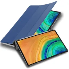 Ohišje tablete Cadorabo, združljiv s Huawei v Jersey Tarmno Blue - Ultra Tanka zaščitna prevleka z samodejno budnostjo in stojalo funkcijo