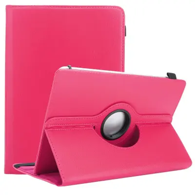 CADORABO združljiv s Trekstorjem v roza barvi - 360 stopinj Faux Leather Protective Cover z funkcijo stojala in elastičnim pasom
