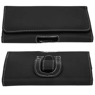 Torbica za pas (sponka) z magnetno loputo, zrnat ucinek Velikost 3XL - crna