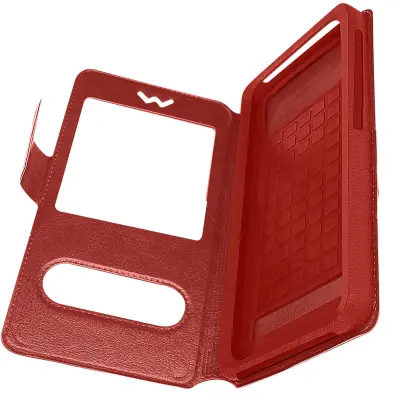 Folio torbica Extra-Slim 2x Window (hitra sprostitev) Velikost L - rdeca