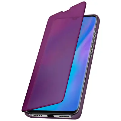 Izjemno tanek preklopni ovitek Mirror s funkcijo stojala - vijolicen str. Huawei P30 Pro