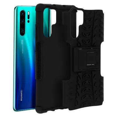 Trda torbica Ultra-protection Vgrajena podpora za video - crna str. Huawei P30 Pro