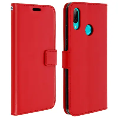Etui za denarnico in stojalo za video, serija Vintage - rdeca str. Huawei P Smart 2019 / Honor 10 Lite