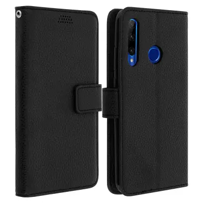 Folio Case Držalo za kartice in stojalo za video, zrnat ucinek - crna str. Honor 20 Lite / Honor 20e