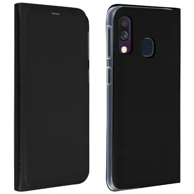 Folio etui s preklopnim ovitkom za knjigo z držalom za kartice - crna str. Samsung Galaxy A40