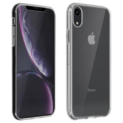 Zašcitni paket - Etui s filmom iz silikonskega gela iz kaljenega stekla - prozoren str. Apple iPhone XR