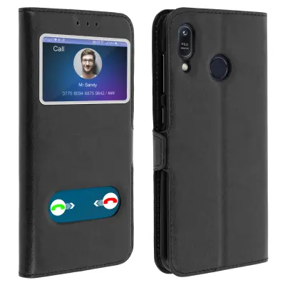 Dvojna zašcitna torbica z ucinkom teksture - crna str. Asus Zenfone Max M1 (ZB555KL)