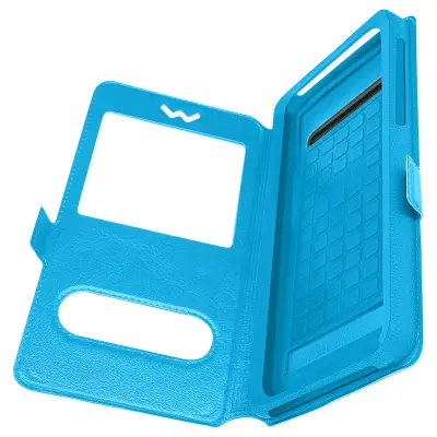 Folio ovitek Extra-Slim 2x Window (hitro sprostitev) Velikost 3XL - turkizno modra