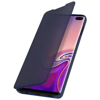 Izjemno tanek zrcalni etui s funkcijo stojala - polnocno modra str. Samsung Galaxy S10 Plus