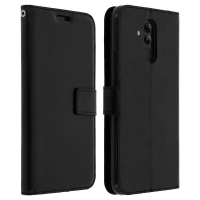 Folio torbica denarnica s stojalom za video, serija Vintage - crna str. Huawei Mate 20 Lite