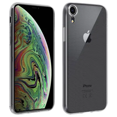 Popolna 360° zašcita: Transparent soft shell Film iz kaljenega stekla s crnimi konturami str. Apple iPhone XR