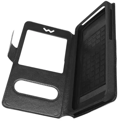 Folio torbica Extra-Slim 2x Window (hitra sprostitev) Velikost XL - crna