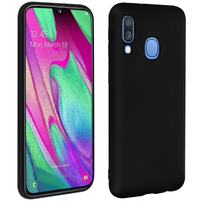 Zašcitni etui iz silikonskega gela, tanek in odporen - crn str. Samsung Galaxy A40